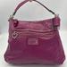 Coach Bags | Large Coach Poppy Liquid Daisy Patent Leather Purple Berry Heart Hobo Handbag | Color: Purple/Silver | Size: Os