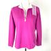 Adidas Tops | Adidas Climalite Pink 1/4 Zip Long Sleeve Pullover M | Color: Pink/White | Size: M