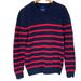 American Eagle Outfitters Sweaters | American Eagle Outfitters Men’s Knitted Sweater Pullover Navy/Red Striped Size M | Color: Blue/Red | Size: M