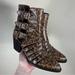 Coach Shoes | Coach Phoebe Studded Snakeskin Leather Booties Size 6 | Color: Black/Brown | Size: 6