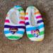 Disney Shoes | Disney Little Girls Size 1 Rainbow Striped Princess Slippers | Color: Purple/White | Size: 1g