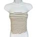American Eagle Outfitters Tops | American Eagle Cream & Black Soft & Sexy Rib Strapless Tube Top Womens Size M | Color: Black/Cream | Size: M
