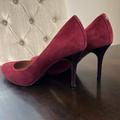 Coach Shoes | Coach Pumps Heels In Burgundy Suede - Beautiful! | Color: Red | Size: 7