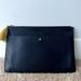 J. Crew Bags | J. Crew Black Leather Clutch | Color: Black/Gold | Size: Os