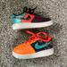 Nike Shoes | Nike Air Force 1 Low Girls Sneaker Shoes What The 90s Size 8c Streetwear Retro | Color: Orange/Purple | Size: 8g