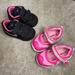 Nike Shoes | 2 Pairs Of Little Girls Size 4 Shoes- Nike Sneakers And Pink Mary Janes | Color: Black/Pink | Size: 4bb