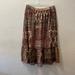 Anthropologie Skirts | Anthropologie Rd & Koko Multi Print Tiered Midi Skirt | Color: Brown/Green | Size: L