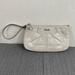 Coach Bags | Coach Wristlet Womens Small Metallic Ivory Leather Ashley Pleated Clutch Purse | Color: Silver/White | Size: Os