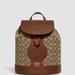 Coach Bags | Coach Dempsey Drawstring Backpack With Stripe And Coach Patch | Color: Tan | Size: Os