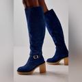 Free People Shoes | Free People Jasper Tall Boots | Color: Blue | Size: 10