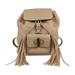 Gucci Bags | Gucci Gucci Bamboo Backpack/Daypack 387149 Leather Beige Silver Hardware Back... | Color: Tan | Size: Os