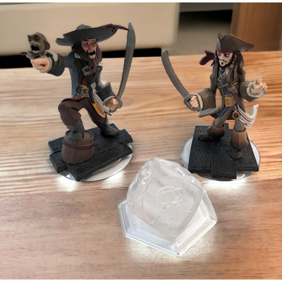 Disney Video Games & Consoles | Lot 3 Disney Infinity Jack Sparrow Barbossa Pirates Of The Caribbean Crystal | Color: Red | Size: Os