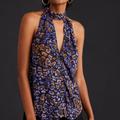 Anthropologie Tops | By Anthropologie Sleeveless Halter Tank Printed Tunic Top L | Color: Purple | Size: L