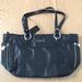 Coach Bags | Coach Handbag Purse Cow Hide Leather Black Size 15 1/4”L X 9”W X 5”D | Color: Black/Silver | Size: Os