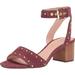 J. Crew Shoes | J. Crew Bright Ruby Studded Penny Ankle Strap 2 2/5" Wood Heel Sandals Nwot Sz 8 | Color: Gold/Red | Size: 8