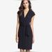 Kate Spade Dresses | Kate Spade Black V-Neck Sleeveless Faux Wrap Mini Villa Dress Bow, Size 2 | Color: Black | Size: 2
