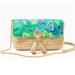 Lilly Pulitzer Bags | Lilly Pulitzer Straw Crossbody Botanical Green In A Flutter Clutch Brand New | Color: Green/Tan | Size: Os