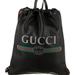 Gucci Bags | Gucci Logo Leather Drawstring Backpack With Attached Wallet, Dust Bag Nwt | Color: Black | Size: Os