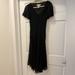 Nine West Dresses | Nine West Black Midi Dress, Vintage, Size 10, Short Sleeves, V Neck, Worn Once | Color: Black | Size: 10