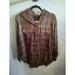 American Eagle Outfitters Shirts | American Eagle Hoodie Plaid Button Up Raw Hem Small | Color: Brown | Size: S