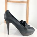 J. Crew Shoes | J Crew Bella High-Heel Loafers Size 9 | Color: Black | Size: 9