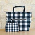 Kate Spade Bags | Kate Spade Plaid Chelsea Tote Handbag&Wristlet Nwt Authentic | Color: Black/White | Size: Os