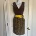 Anthropologie Dresses | Baraschi Women’s Brown, Purple & Yellow Sleeveless Dress Size 12 | Color: Brown/Yellow | Size: 12