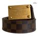 Louis Vuitton Accessories | Authentic Louis Vuitton Damier Ebene Coated Canvas Leather Inventeur Belt 100/40 | Color: Brown | Size: 100/40