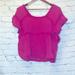 Anthropologie Tops | Daily Practice By Anthropologie Hot Pink Ruffle Top Size X-Small | Color: Pink | Size: Xs