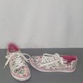 Disney Shoes | Disney Parks Official Merchandise Lace Up Sneakers Size 7 Great Condition | Color: Pink/White | Size: 7