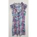 Lilly Pulitzer Dresses | Lilly Pulitzer Womens Floral Dress Size Small Pink Blue Ruffle Short Sleeve | Color: Pink/Purple | Size: S