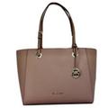 Michael Kors Bags | Michael Kors Mk Saffiano Leather Tote In Dark Fawn Color Rare Find! | Color: Pink | Size: See Detailed Measurements In Description