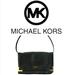 Michael Kors Bags | Michael Kors Beverly Black Leather Oversized Clutch | Color: Black/Gold | Size: Os