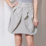 Anthropologie Skirts | Eva Franco Anthropologie Bubble Mini Skirt. Grey And White/Cream | Color: Gray/White | Size: 4
