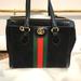 Gucci Bags | Gucci Ophidia Suede Patent Gg Web Shoulder/Crossbody Bag | Color: Black | Size: Os