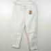 Levi's Jeans | Levi's 521 Jeans White High Rise Skinny Ankle Distressed Raw Hem W36 L26 Women's | Color: White | Size: 36x26