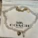 Coach Jewelry | Coach Gold, Silver And Chalk Heart And Safety Pin Choker Necklace. | Color: Gold/Silver | Size: Os