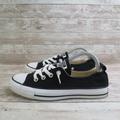 Converse Shoes | Converse Sneakers Shoes Womens 8 Black Shoreline Cinch Back Low Top Casual | Color: Black | Size: 8