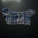 American Eagle Outfitters Tops | American Eagle Outfitters Crop Top, Size Medium, Blue And White Plaid | Color: Blue/White | Size: M