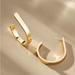 Anthropologie Jewelry | Anthropologie Square Teardrop Hoop Gold Earrings Nwt | Color: Gold | Size: 1.78"L, 0.22"W