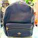 Coach Bags | Coach Mini Charlie Backpack In Navy Blue | Color: Blue/Gold | Size: 7 1/2" (L) X 9 1/4" (H) X 3 3/4" (W)