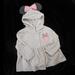 Disney Shirts & Tops | Disney Baby 6-9 Mo Minnie Mouse Long Sleeve Ear Hooded Shirt Snap Front | Color: Gray/Pink | Size: 6-9mb