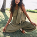 Free People Tops | Free People Movement Full Hearts Swing Tank Top Nwt Medium Olive Green | Color: Brown/Green | Size: M