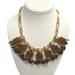 J. Crew Jewelry | J. Crew Amber Brown Statement Fringe Collar Necklace | Color: Brown/Gold | Size: Os