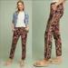 Anthropologie Pants & Jumpsuits | Anthropologie Floral Chino Side Stripe Utility Pants | Color: Green/Pink | Size: 29