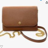 Tory Burch Bags | Brand: Tory Burch Tory Burch Emerson Chain Wallet Leather Cross Body Bag | Color: Black/Tan | Size: Os