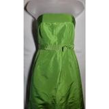 J. Crew Dresses | J Crew Womens Dress Size Petite 0 Green Emma Silk Faille Bow Waist Strapless Nwt | Color: Green | Size: 0