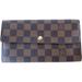 Louis Vuitton Bags | 424169f V Louis Vuitton Wallet Long Sarah Brown Ebene Damier | Color: Brown/Red | Size: Os