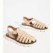Anthropologie Shoes | Anthropologie Fisherman Sport Sandals Vegan Patent Leather In Beige | Color: Cream/Tan | Size: 6