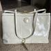 Coach Bags | Coach Beige/Off- White Patent Leather Kiss-Lock And Magnetic Snap Closure Bag | Color: White | Size: Os